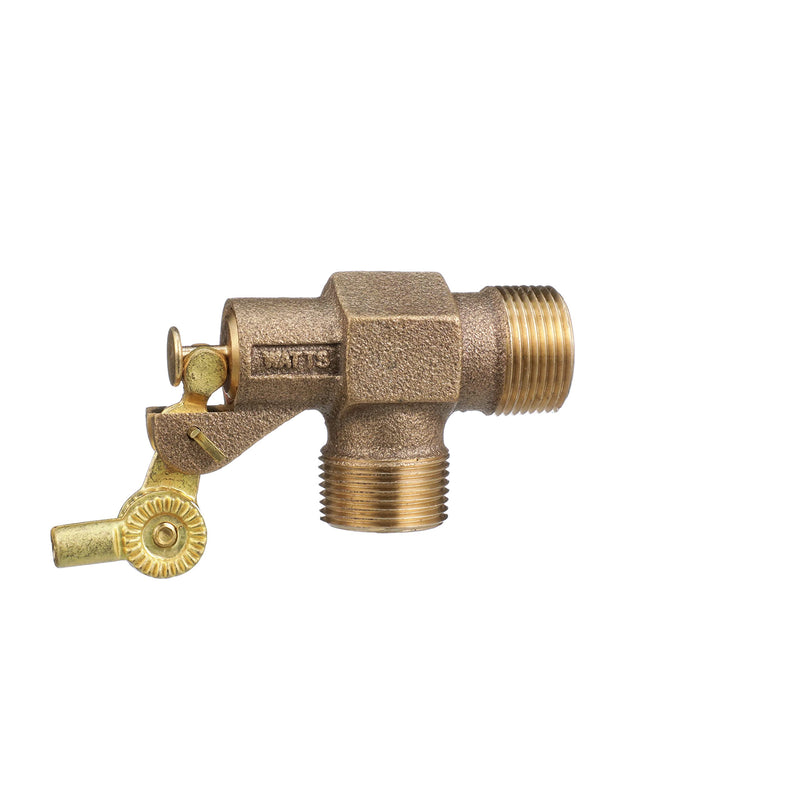 [Australia - AusPower] - Watts ST1000 Series 1" Bronze Standard Duty Float Valve, Male NPT Inlet & Outlet, Machined Flange, Serrated Arms, Replaceable Seals, Pivot Arm & Plunger Assembly, Max Working Temperature 180° F 