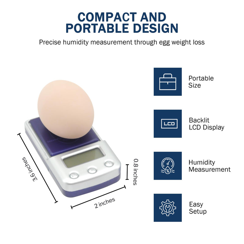 Digital Scale with Blue Backlit LCD Display - Accurate Humidity Measurement
