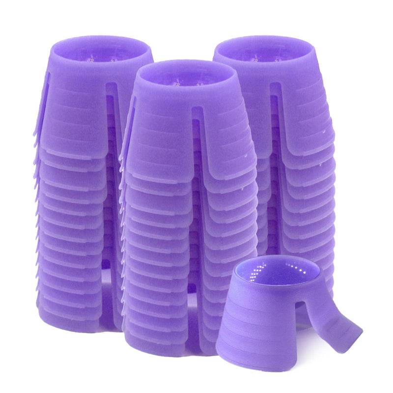 [Australia - AusPower] - 100Pcs Plastic Disposable Dental dappen Dish with Bendable Hinge Wide Base Makes Dish Stand Firmly, Neil dappen Dish, Eyelash dappen Dish Assorted Colors 100 