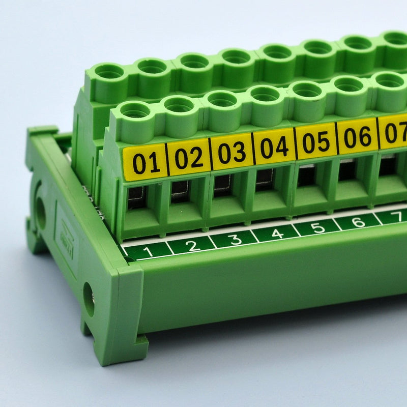 [Australia - AusPower] - Electronics-Salon DIN Rail Mount 20 Position 30A / 300V Screw Terminal Block Distribution Module. 