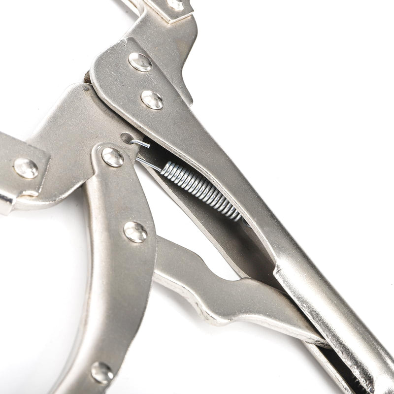 [Australia - AusPower] - Hiceeden 3 Pcs 18 Inch Deep C Clamp with Swivel Pads, Heavy Duty Welding Clamps Welding Pliers, Adjustable Locking Pliers for Woodworking, Electrician Maintenance, Welding 