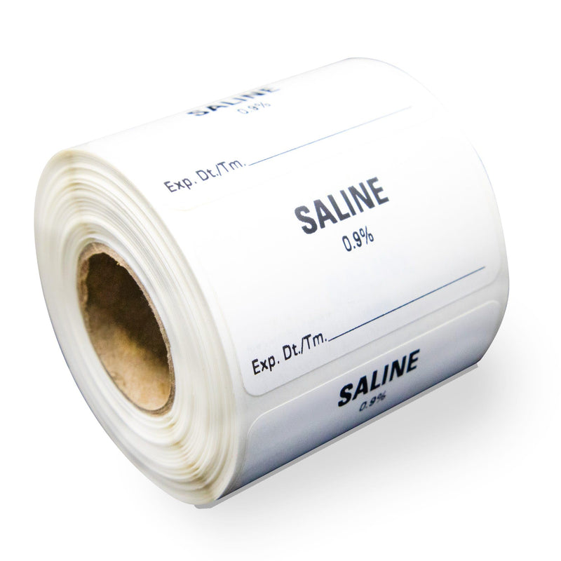 Saline Expiration Date Labels 2"x1"