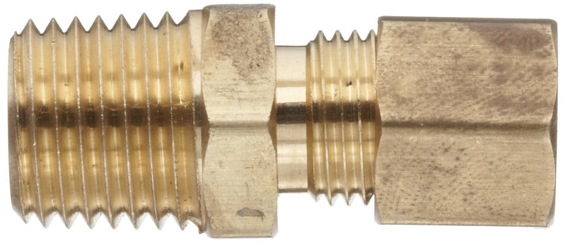 [Australia - AusPower] - Anderson Metals - 50068-0404 Brass Tube Fitting, Connector, 1/4" Compression x 1/4" Male Pipe 1 Count (Pack of 1) 
