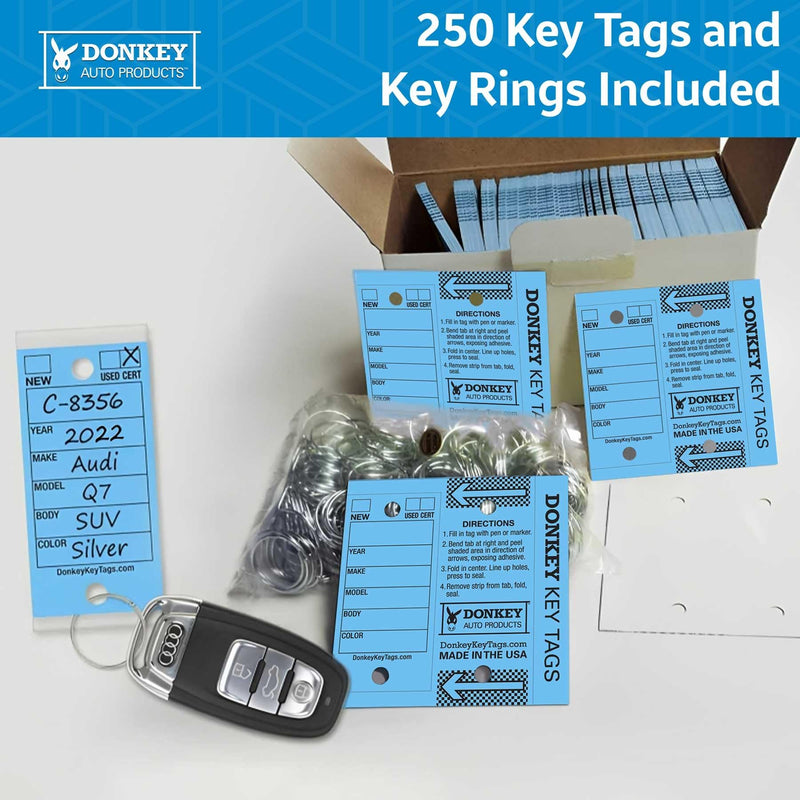 Laminated Self-Protecting (250 Tags per Box with Metal Rings) (Blue)