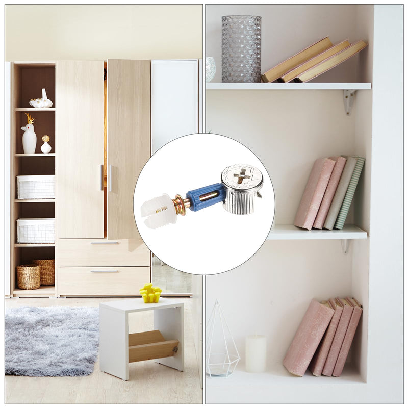 [Australia - AusPower] - uxcell 45 Sets Cam Locks for Furniture, 35mm Cam Lock Nut and Screw, 3 in 1 Furniture Connecting Fasteners with Dowel Eccentric Wheels Pre-Inserted Nuts for Cabinet Bookcase, Blue 