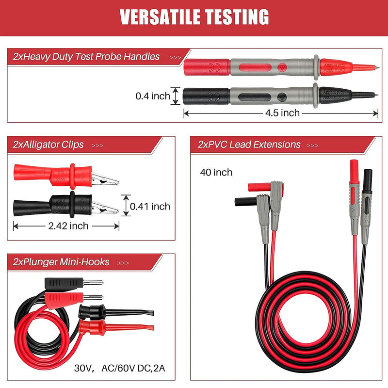 [Australia - AusPower] - AstroAI TRMS 4000 Counts Digital Multimeter+Multimeter Test Leads Kit 