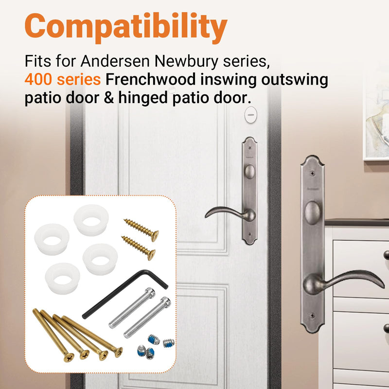 [Australia - AusPower] - Bushing Screw Pack 1/2 Diameter Replacement Parts for Andersen Inswing Outswing Hinged Patio Doors, Fits for 400 Series Frenchwood Patio Doors (Replace Part Number 2579756) 