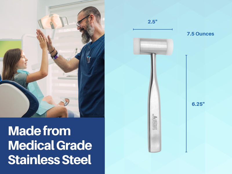 [Australia - AusPower] - Surgical Mallet Implant Surgical Sinus Lift Osteotomes Hammer bone spreader Instruments by WISE LINKERS 