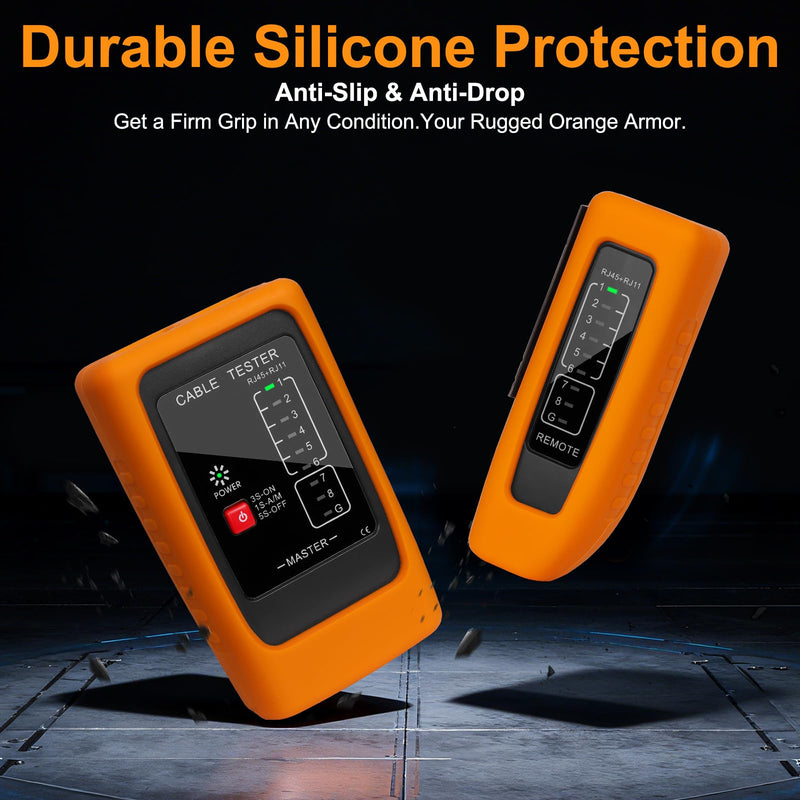 [Australia - AusPower] - Network Cable Tester and Ethernet Tester with POE Detection, 300m Remote RJ45 Tester for Cat5/Cat6 Cable, Automatically Checks Continuity, Open, Short, Crossover (Battery Not Included) Upgrade RJ45 Tester 