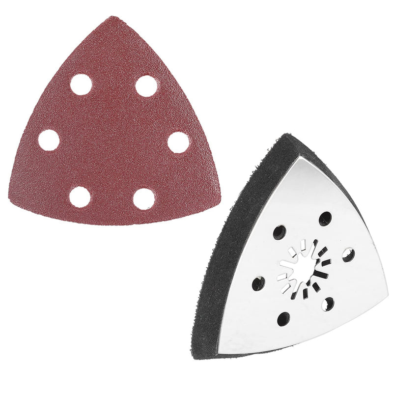 [Australia - AusPower] - 61Pcs 90mm Multi-Function Sanding Pad Triangular Sandpaper - Quick Release Blade Replacement, Case, Scraper, Blade, Sanding Pad, Sanding Paper 