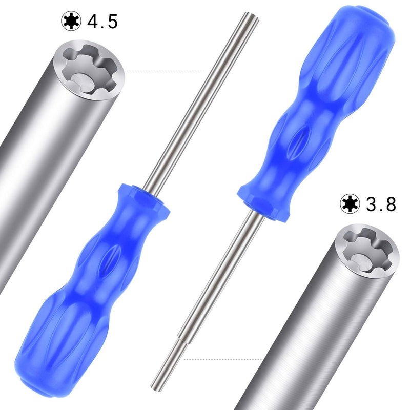 [Australia - AusPower] - Gamebit Screwdriver Set, Security Screwdriver Bit Set 3.8mm and 4.5mm Security Screwdriver Perfect fit for Virtual Boy, Opening Nintendo, Sega Consoles and Game Cartridges - Blue 