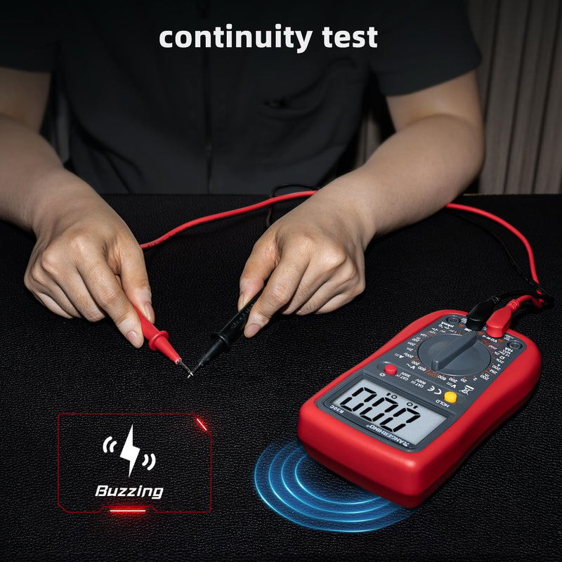 [Australia - AusPower] - Digital Multimeter, DC AC Voltmeter, Temperature, Ohm Volt Amp Test Meter and Continuity Test Diode Voltage Tester for Household Outlet, Automotive Battery Test(Anti-Burn with Double Fuses) 2000 Counts multimeter R30C 