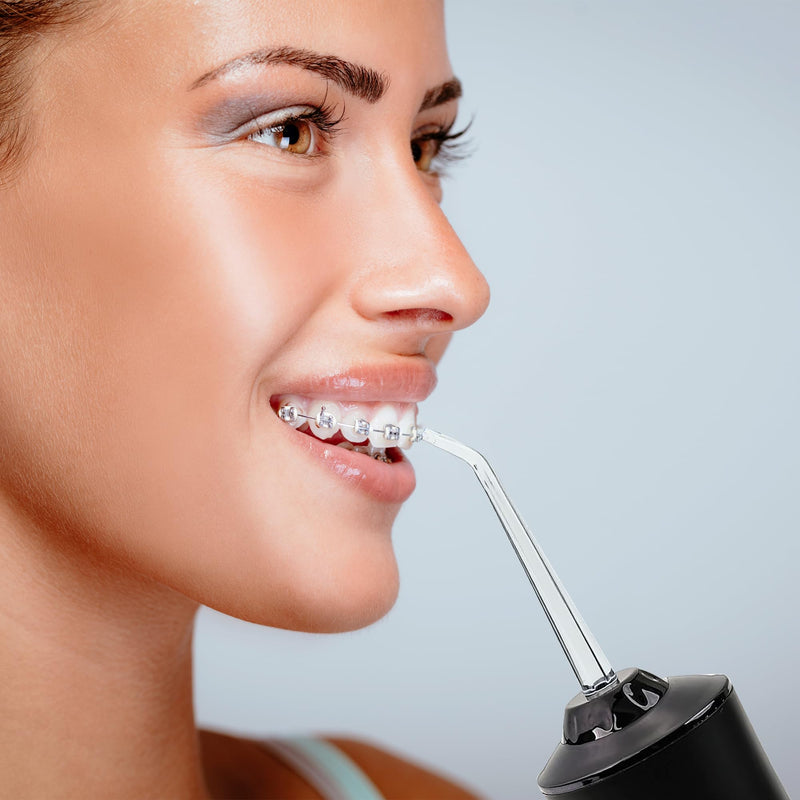 [Australia - AusPower] - PURSONIC Mario Lopez Rechargeable Water Flosser - 360° Cordless Water Flossers for Teeth and Gum Massage - 7.5ounce Tank Water Dental Flosser with 3 Modes 