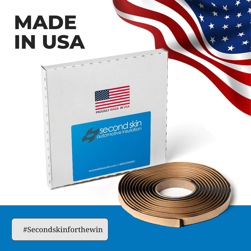 Second Skin Butyl Tape – 1 Roll (20ft x 1/2” x 1/4”) | Black Butyl Sealant Tape for RV, Auto, Marine, Headlight Repair, Window Glazing Tape | Weatherproof & Waterproof, Indoor & Outdoor, Made in USA 1 Butyl Tape