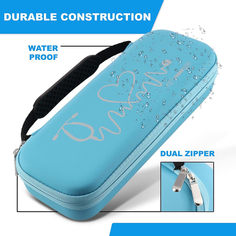 [Australia - AusPower] - Primacare KB-9397-BL Stethoscope Case, SUPPLIES INCLUDED, Blue with Multiple Compartments, Portable and Lightweight First Aid Kit Bag with Vital Medical Supplies, Nursing Accessories for Nurses 