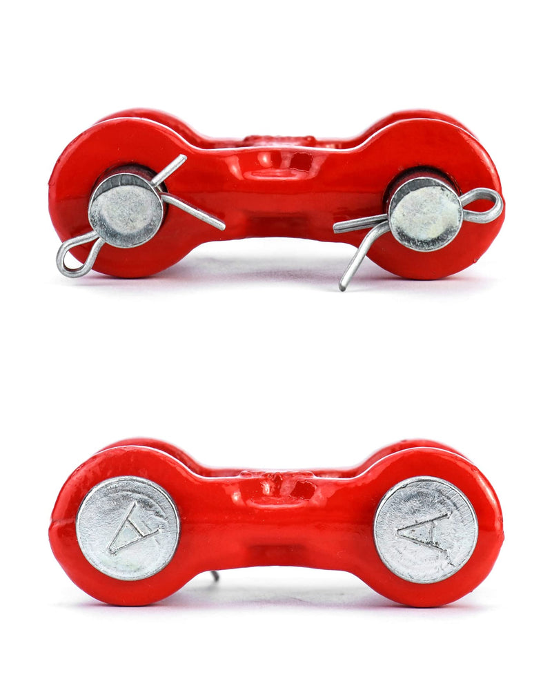 [Australia - AusPower] - QWORK 3/8 Inches Twin Clevis Safety Chain Repair Links, 2 Pack Trailer Tie Down Links, Industrial Grade Heavy Duty Material - 6,600 LBS. Capacity 6600lbs 