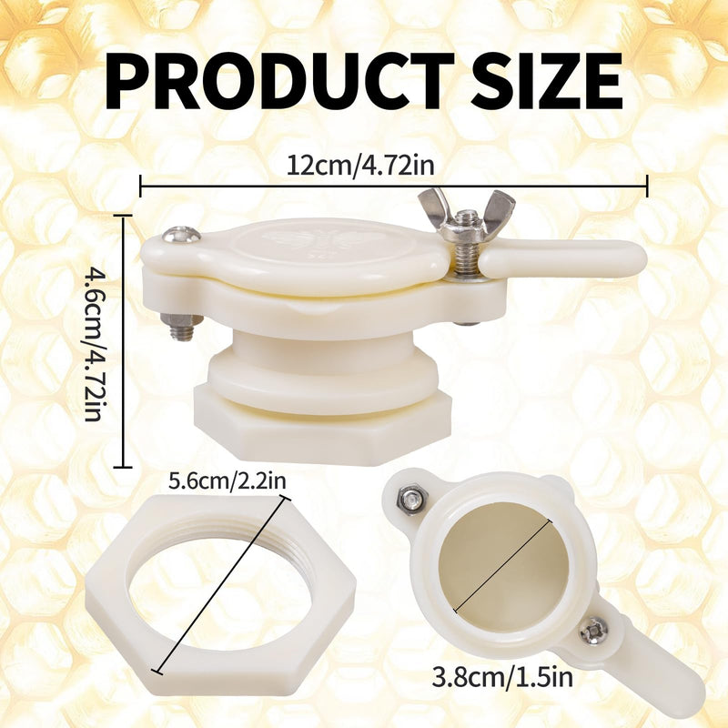 [Australia - AusPower] - 3/5 Pack Honey gate Valve for 5 Gallon Bucket bee hive gate valves for Honey Bucket Honey Extractor Tap Beekeeping Supplies 5PCS 