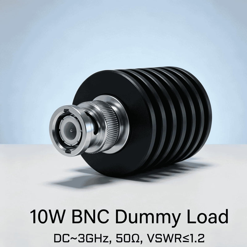 Beken 10W BNC Dummy Load 50 Ohm DC to 3GHz Radio Q9 Dummy Last | 10 watt BNC Q9 dummy load, 50 ohm impedance, DC to 3GHz, great for radio RF signal testing