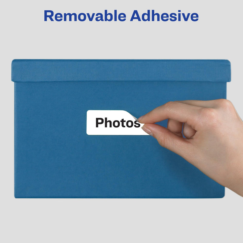 Avery Multi-Use Removable Labels, 1" x 3", Print or Write ID Labels, White, 250 Total (05436) 1" x 3" 250 labels