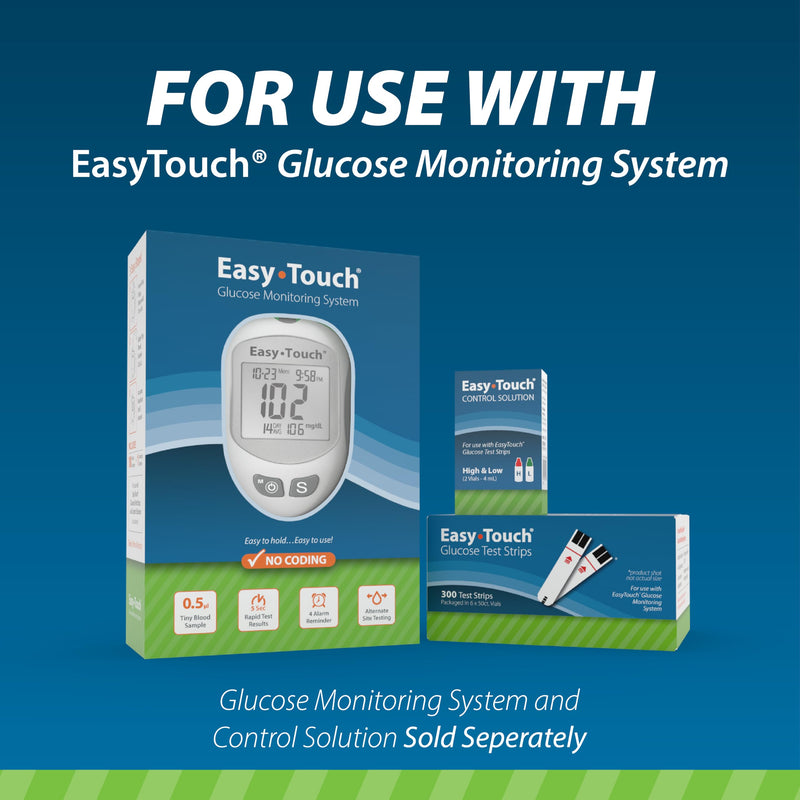Easy Touch Glucose Test Strips (50ct) | Compatible with EasyTouch Glucose Monitoring System 50 Count (Pack of 1)