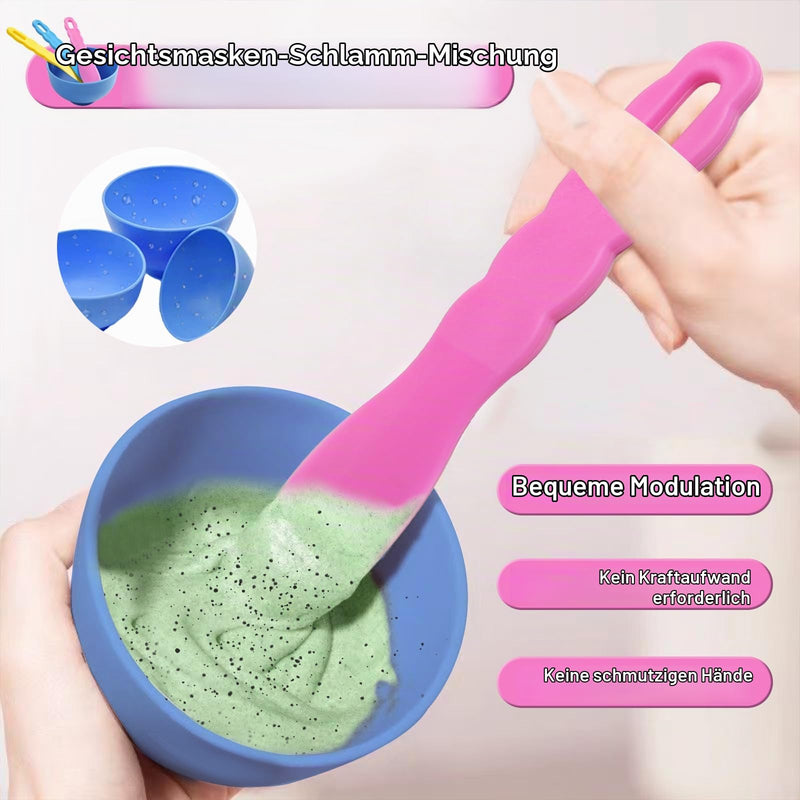 Dental Optispatel Material Mixing Bowl with 3-Colour Spatula / Plastic Spatula | Plastic spatulas for alginate casts and plaster materials, 6 pieces