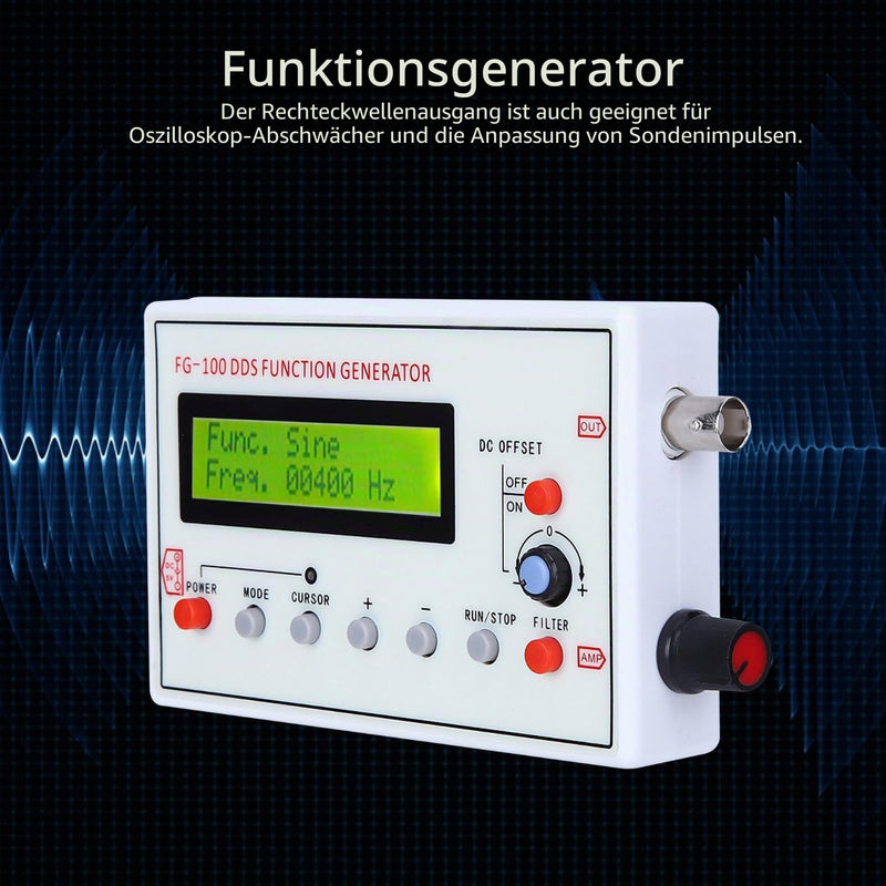 Signal Generator, DDS Function Generator, Signal Source Module Frequency Counter, Sine Frequency 1Hz-500KHz, Frequency Meter