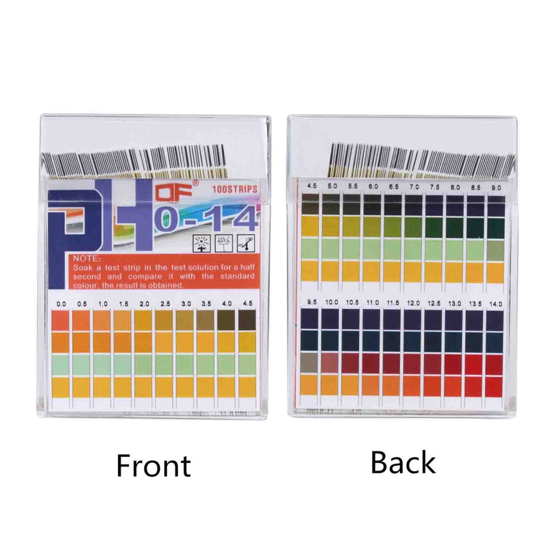 [Australia - AusPower] - pH Test Strips 0-14, Lanboon 0.5 High Accuracy 100 Litmus Paper pH Strips for Testing Urine, Saliva, Aquariums, Pools, Drinking Water, Wine, Liquid Food, Get Acid-Alkaline Balance Results in Seconds 