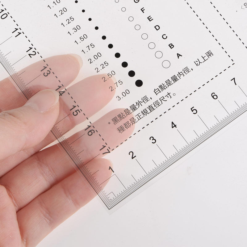 [Australia - AusPower] - HARFINGTON High Precision SEC Size Estimation Chart 27x17cm Covered Transparency Flaw Detection Film Ruler for Diameter Area and Line Width Defects Measuring 