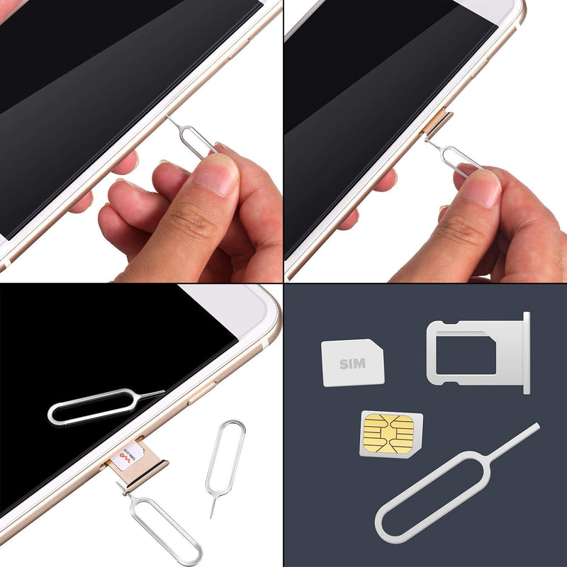 [Australia - AusPower] - Tatuo 300 Pack Sim Card Tray Eject Pin Ejector Removal Tool Compatible with iPhone X, 8 Plus, 8, 7 Plus, All Other iPhone Models, iPads, iPods, Samsung Galaxy Note/S/Edge/J Series, HTC Phone Models 