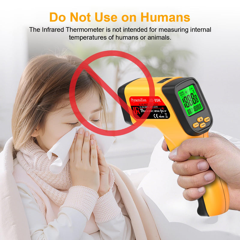 [Australia - AusPower] - Dual-Mode Infrared Thermometer Gun, Non-Contact IR & K-Type Thermocouple Probe, -58°F to 1472°F, High Accuracy, Laser Temperature Gun with Humidity Display, Emissivity, Max/Min, for Cooking BBQ HVAC 