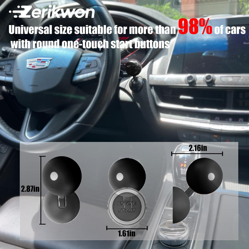 𝟯𝗠 Tape | Car Joystick Push Start Button Cover, Metal Push to Start Accessories, Car Starter Engine Start Stop Button Cover, Cool Car Accessories Interior Decor Push to Start Button Rocker,Black D-Black