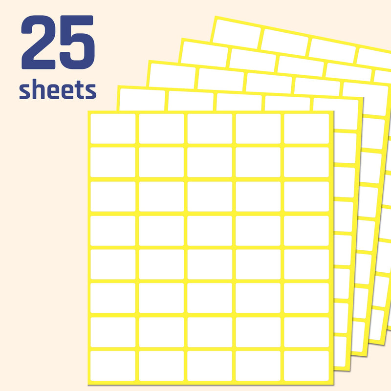0.5" x 0.75", 1000 Pack, Matte White Labels Stickers - for Price Labels 0.5" x 0.75" | 1000 Labels - NewNest Australia