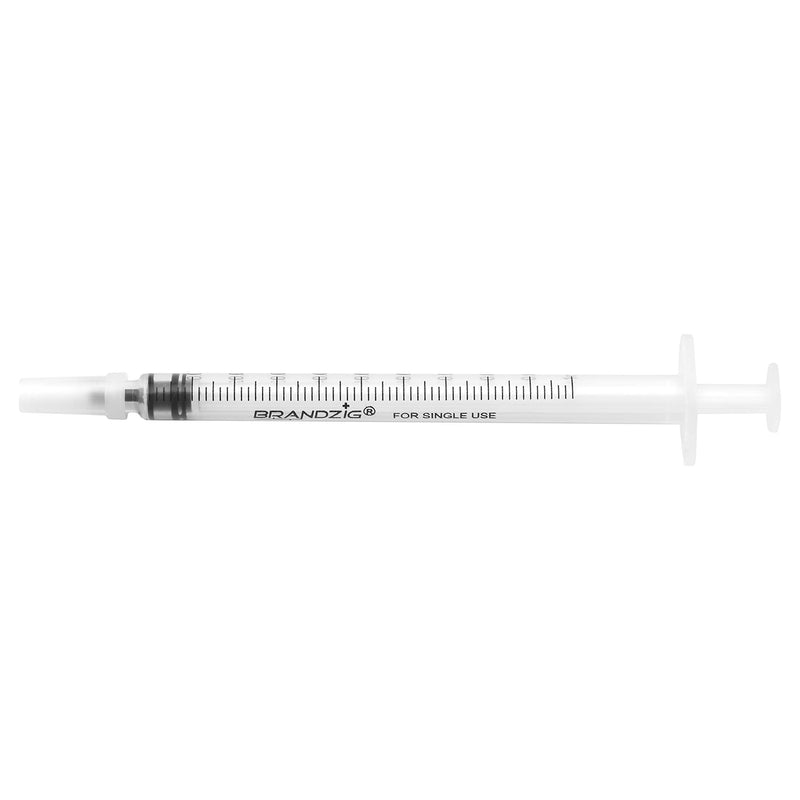 [Australia - AusPower] - 1ml Syringe with Cap (100 Pack) | Oral Dispenser Without Needle, Luer Slip Tip, | Individually Wrapped Medicine Dropper for Infants & Pets 