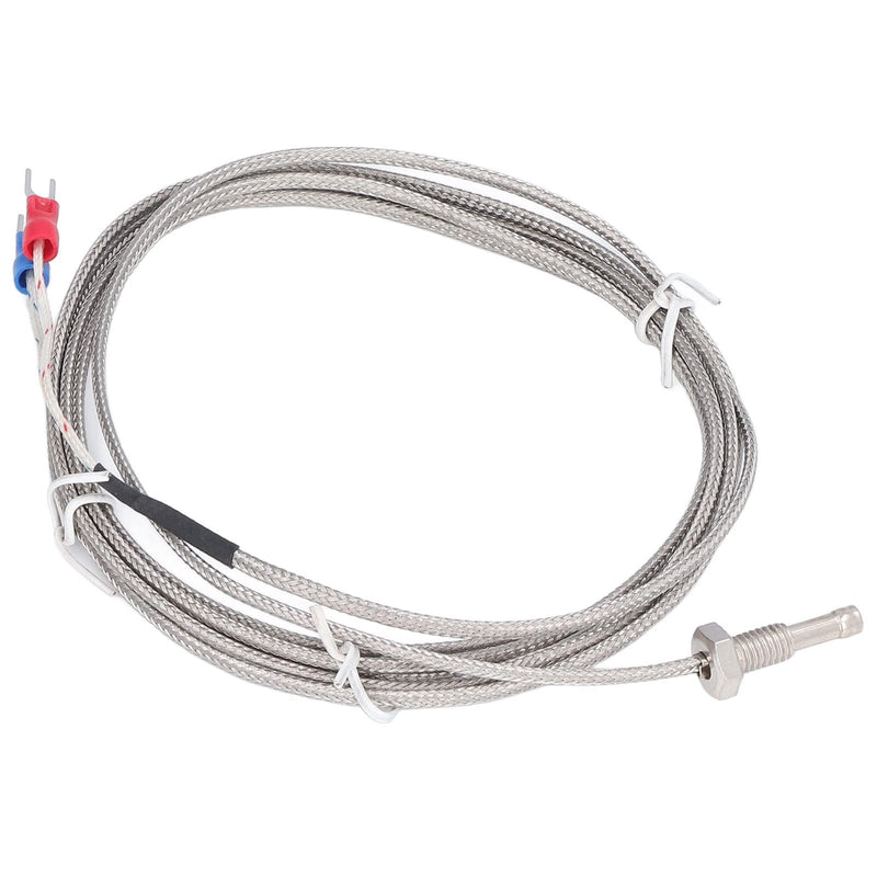 [Australia - AusPower] - Eujgoov Screw Probe Temperature Sensor J Type Thermocouple 2 Meters Cable Temperature Range: 0~750℃ WRNJ-M6 