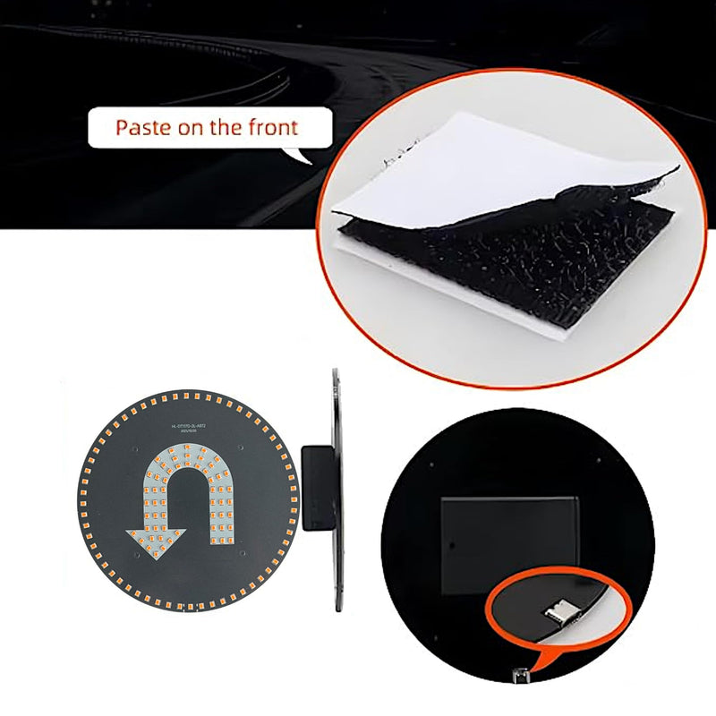 UTLLAB U-Turn Light Wireless Vehicle Accessory - Remote Controlled LED U-Turn Indicator, Easy Install Automotive Lighting Add On