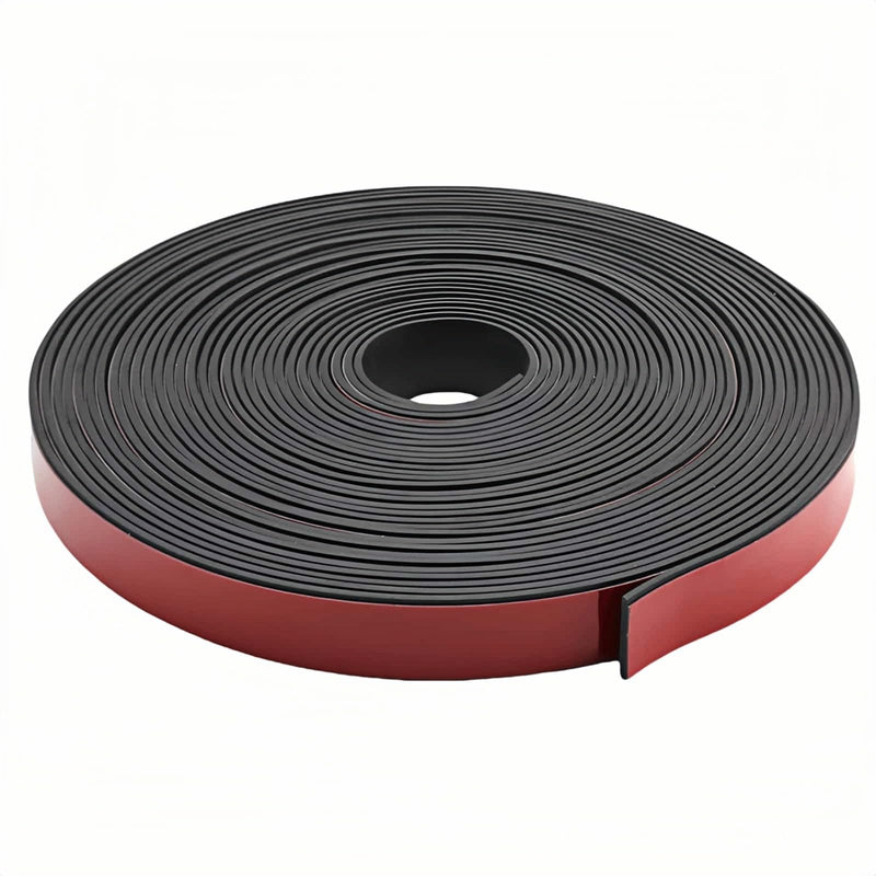 1" x 1/8" Thick Self-Adhesive Rubber Strip - Heavy Duty Weather Stripping,Soundproofing,Anti-Slip Tape for Doors,Vibration Proof for HVAC,Electrical Cabinet，Windows,Cars,Flooring (10ft Black)