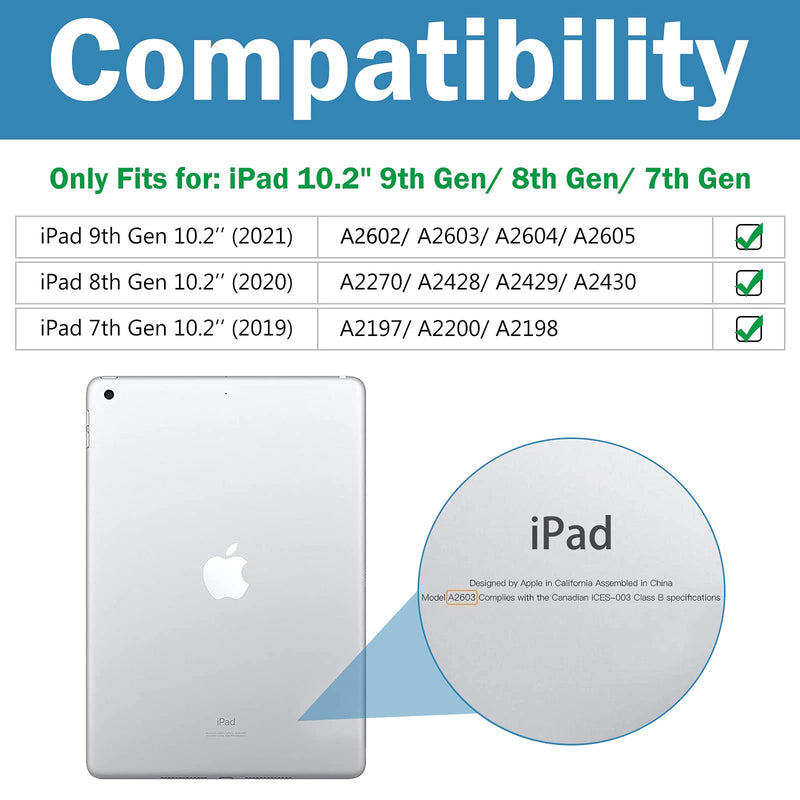 [Australia - AusPower] - 2 Pack Screen Protector for iPad 10.2 9th 2021/ 8th 2020/ 7th 2019, Tempered Glass Film for A2602/A2603/ A2270/A2428/ A2197/A2198/A2201 -Clear 2 Pack 