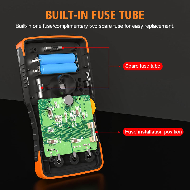 [Australia - AusPower] - S471 Analog Multimeter – Needle Meter for DC/AC Voltage, DC Current, Resistance, Continuity, hFE, Battery/Load Test, dB Level, with Built-in Backup Fuses 