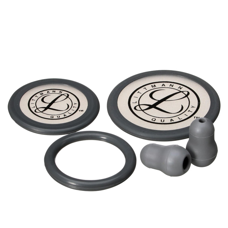 Littmann Replacement Parts Set for Classic III, Card IV, Core, 40017, Grey | Contains small soft sealing snap-tight earplugs, adjustable diaphragms for adults and children, cold protection ring