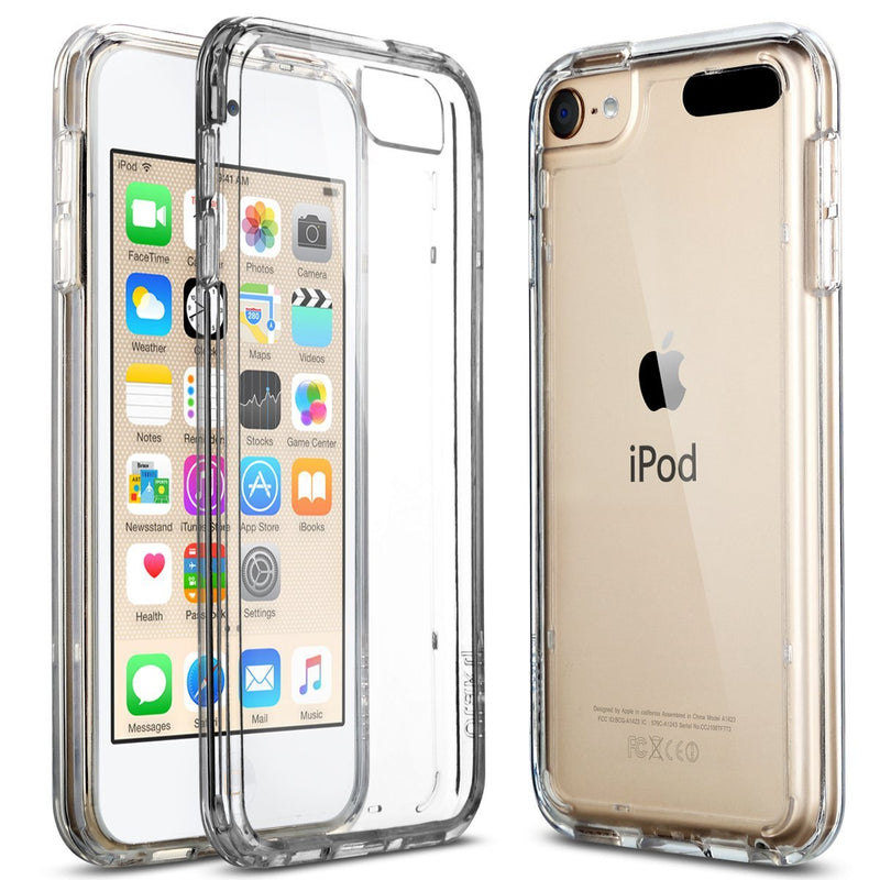 [Australia - AusPower] - ULAK Compatible with iPod Touch 7 Case Clear, iPod Touch 6 Touch 5 Case with 2 Screen Protectors, [Anti-Yellowing] Slim Soft TPU Bumper Hard Cover for iPod Touch 5th /6th /7th Generation, Clear 