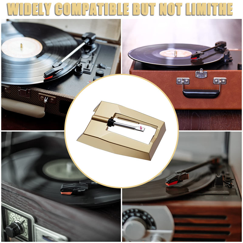 [Australia - AusPower] - DIGITNOW Record Player Needle/Golden Needle with 3-Pack of Dimond Stylus Replacement for Turntable, Vinyl Record Player, lp, Phonograph 