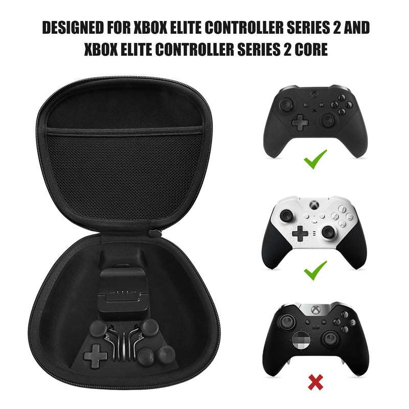 [Australia - AusPower] - Complete Component Pack for Xbox Elite Controller Series 2 - Accessories Includes 1 Carrying Case, 1 Charging Dock, 4 Thumbsticks, 4 Paddles and 1 Adjustment Tool black 