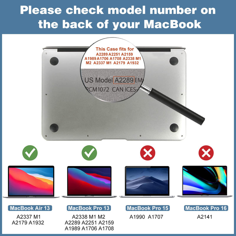 [Australia - AusPower] - Pack of 2 9H Hardness Screen Protectors for 13 Inch MacBook Pro 13 / MacBook Air 13, Screen Protector Film Tempered Glass, Clear 