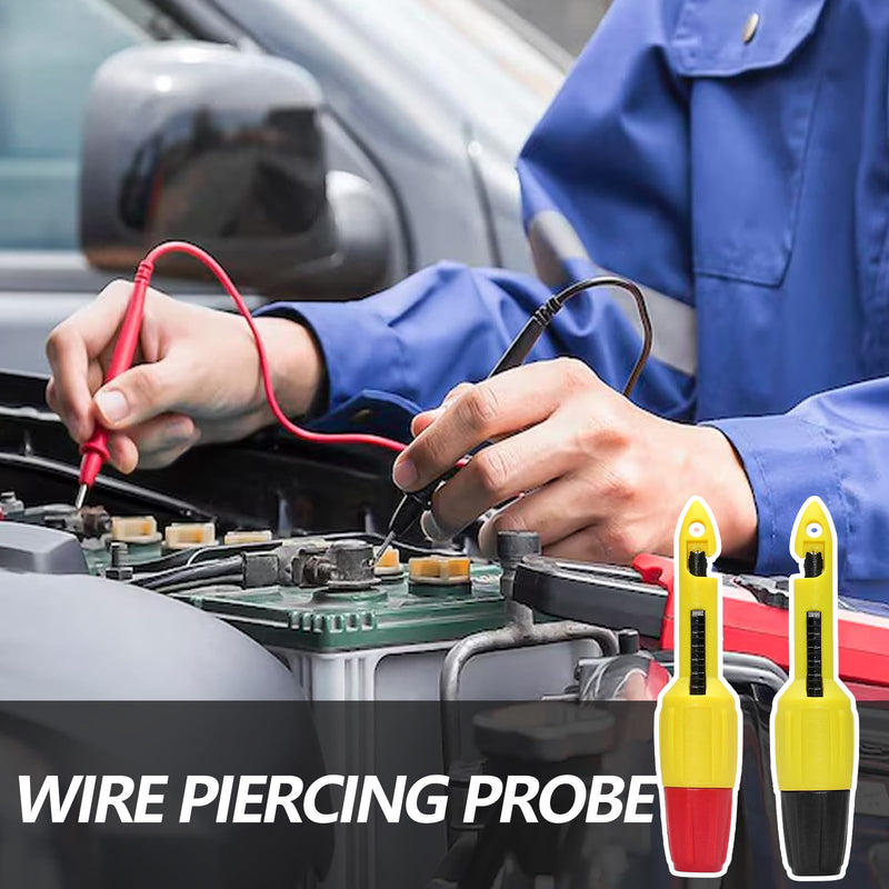 [Australia - AusPower] - 2PCS 2MM Wire Piercing Probe,Insulation Clip Tool Multimeter Voltage,Testing Tool for Voltage Voltmeter Thermometer Red,Black 