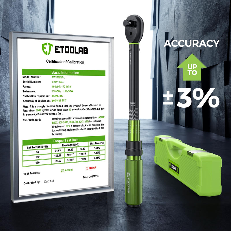 [Australia - AusPower] - 1/2 Drive Click Torque Wrench Dual-Range?10-170.0ft.lb/10-227Nm?±3% Precision Torque Wrench 1/2 Drive, 72 Tooth Dual-Direction Adjustable Torque Wrench for Bicycle, Moto, Car Maintenance 3 Pcs 1/2 Inch (10-170 ft.-lb.) 3 Pcs 