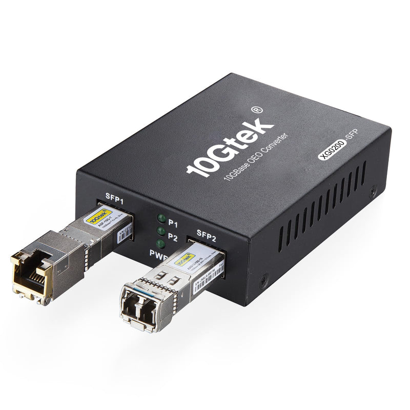 10Gtek SFP+ Media Converter G0200-SFP (Kit #33), 10GBase-T Reach 30 Meters, SFP+ LR Module, 10 km, SMF, 1310 nm Kit#33: 10km X1