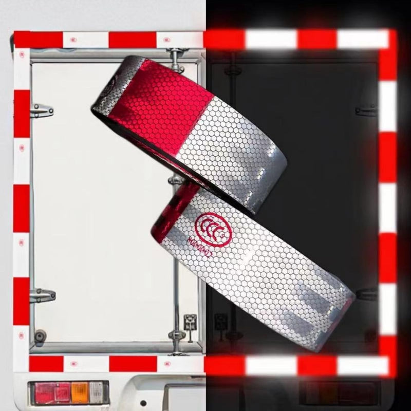 DOT Reflective Tape for Trailers - 2" x 150' Red & White DOT-C2 Approved Reflective Tape Outdoor Waterproof, High Visibility 3m Trailer Reflector Tape for Trucks, Vehicles