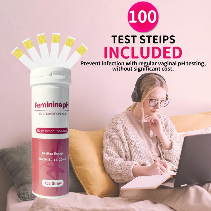 [Australia - AusPower] - Homcoice Vaginaler pH Teststreifen (100 Streifen) Weiblicher pH Test zur Überwachung der vaginalen Intimgesundheit und zur Vorbeugung von Infektionen, genauem Säure- und Basengleichgewicht 