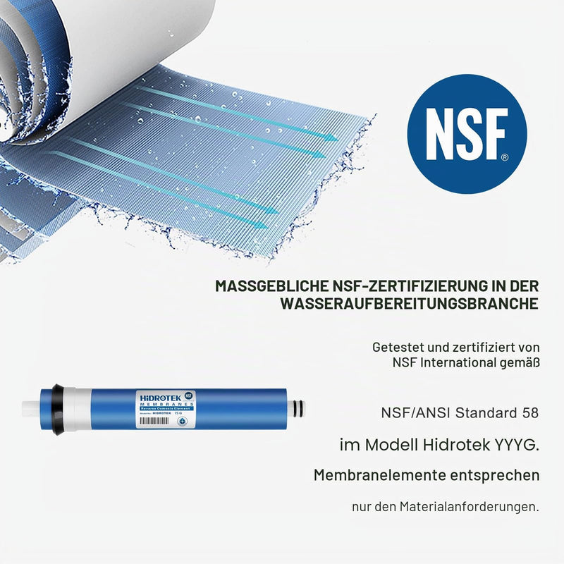 Universal Compatible 75 GPD Reverse Osmosis RO Membrane Replacement NSF Certified | Replacement cartridge for RO water filter, 11.75" x 1.75"