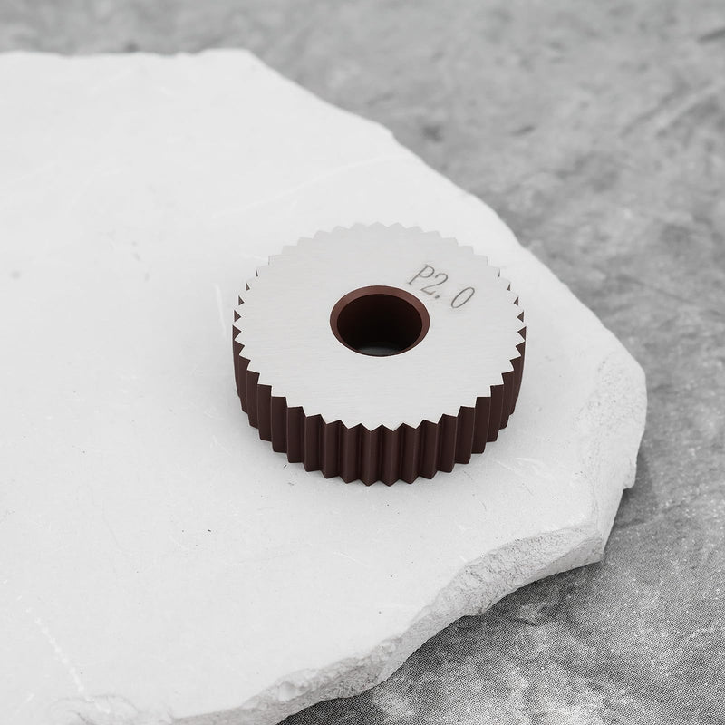 [Australia - AusPower] - ECSiNG 2 x P2.0mm Straight Knurled Wheels 28x8x8mm Steel Rollers for Knurling Tools and Lathe Holder Pitch P2.0 